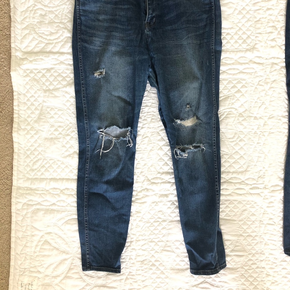 Madewell distressed high rise skinny jeans
